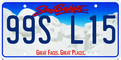 SD license plate 99SL15