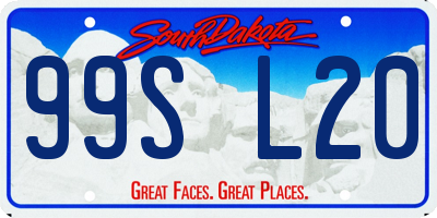 SD license plate 99SL20