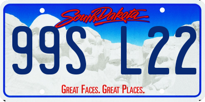 SD license plate 99SL22