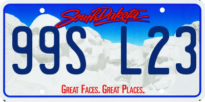 SD license plate 99SL23