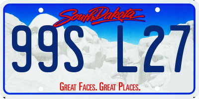 SD license plate 99SL27