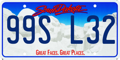 SD license plate 99SL32