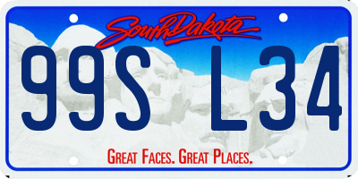 SD license plate 99SL34
