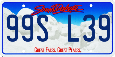 SD license plate 99SL39