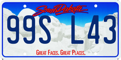 SD license plate 99SL43