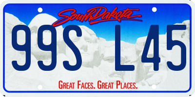 SD license plate 99SL45