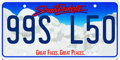 SD license plate 99SL50