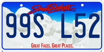 SD license plate 99SL52