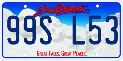 SD license plate 99SL53