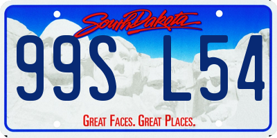 SD license plate 99SL54
