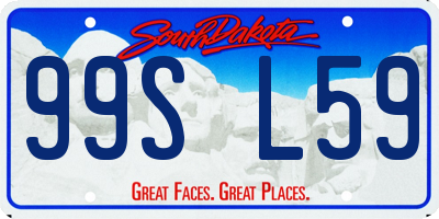 SD license plate 99SL59