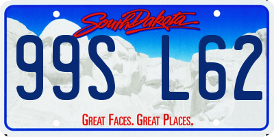 SD license plate 99SL62