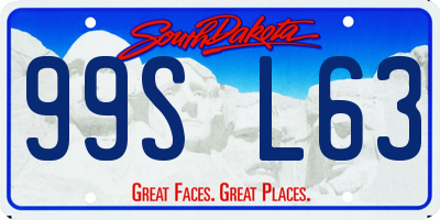 SD license plate 99SL63
