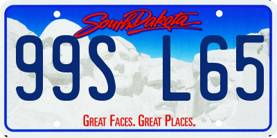 SD license plate 99SL65