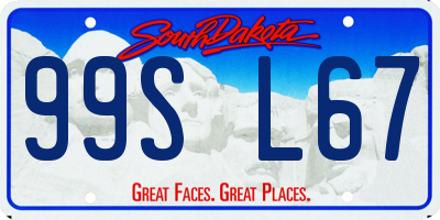SD license plate 99SL67