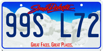SD license plate 99SL72