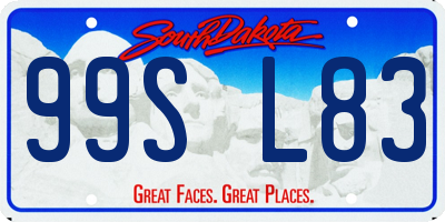 SD license plate 99SL83