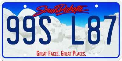 SD license plate 99SL87