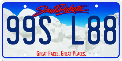 SD license plate 99SL88