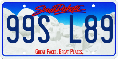 SD license plate 99SL89