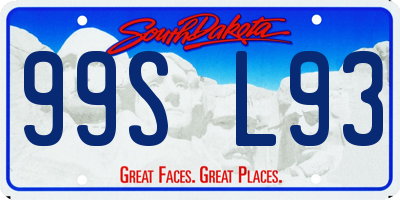 SD license plate 99SL93