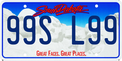 SD license plate 99SL99