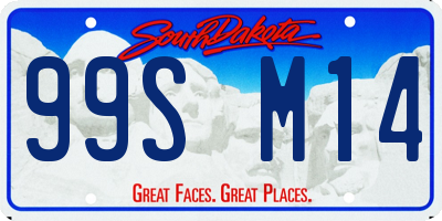 SD license plate 99SM14