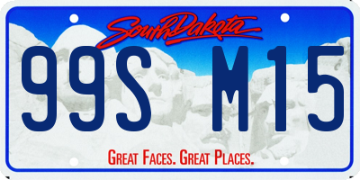SD license plate 99SM15