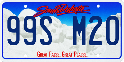 SD license plate 99SM20