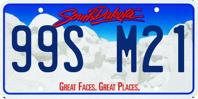 SD license plate 99SM21