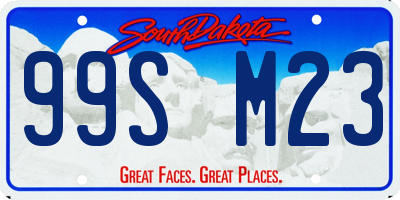 SD license plate 99SM23