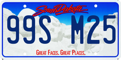 SD license plate 99SM25