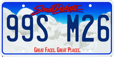 SD license plate 99SM26
