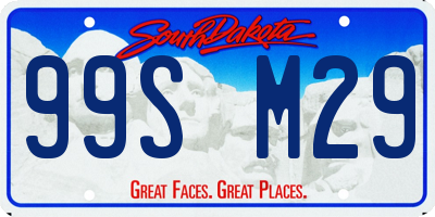 SD license plate 99SM29