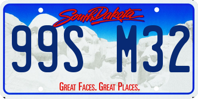 SD license plate 99SM32