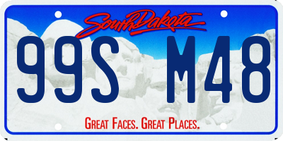 SD license plate 99SM48