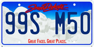 SD license plate 99SM50