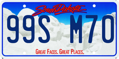 SD license plate 99SM70