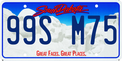 SD license plate 99SM75