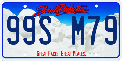 SD license plate 99SM79
