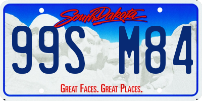 SD license plate 99SM84