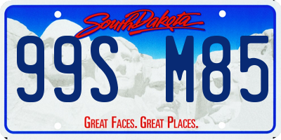 SD license plate 99SM85