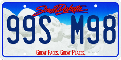 SD license plate 99SM98
