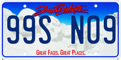 SD license plate 99SN09