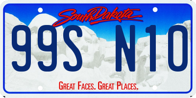 SD license plate 99SN10