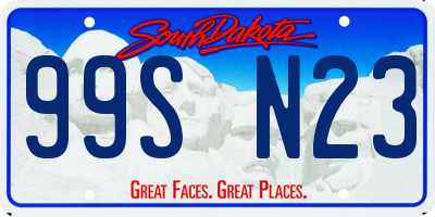 SD license plate 99SN23