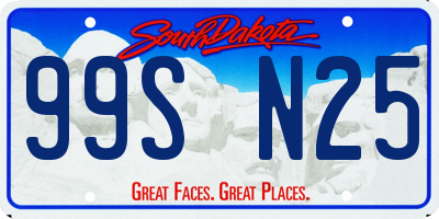 SD license plate 99SN25