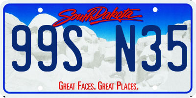 SD license plate 99SN35