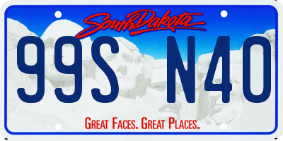 SD license plate 99SN40