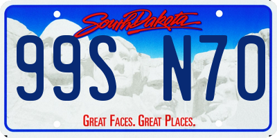 SD license plate 99SN70